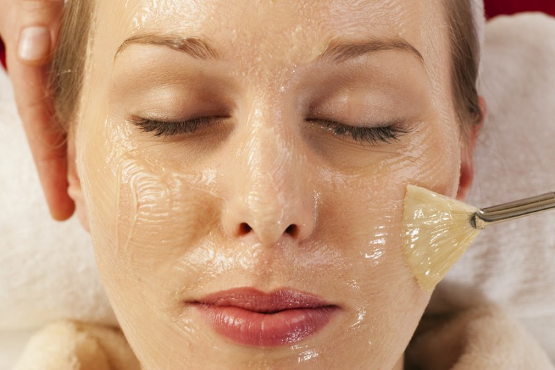 Cosmetics - applying facial mask