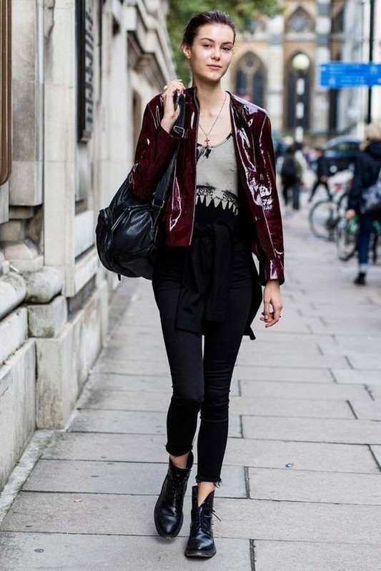 ClioMakeUp-street-style-fashion-week-londra-giacca-bordeaux2