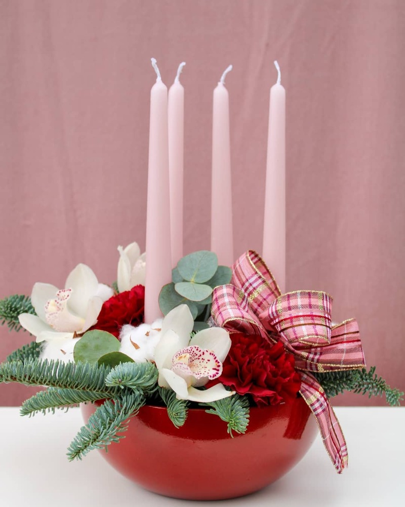 cliomakeup-centrotavola-di-natale-candele-rosa