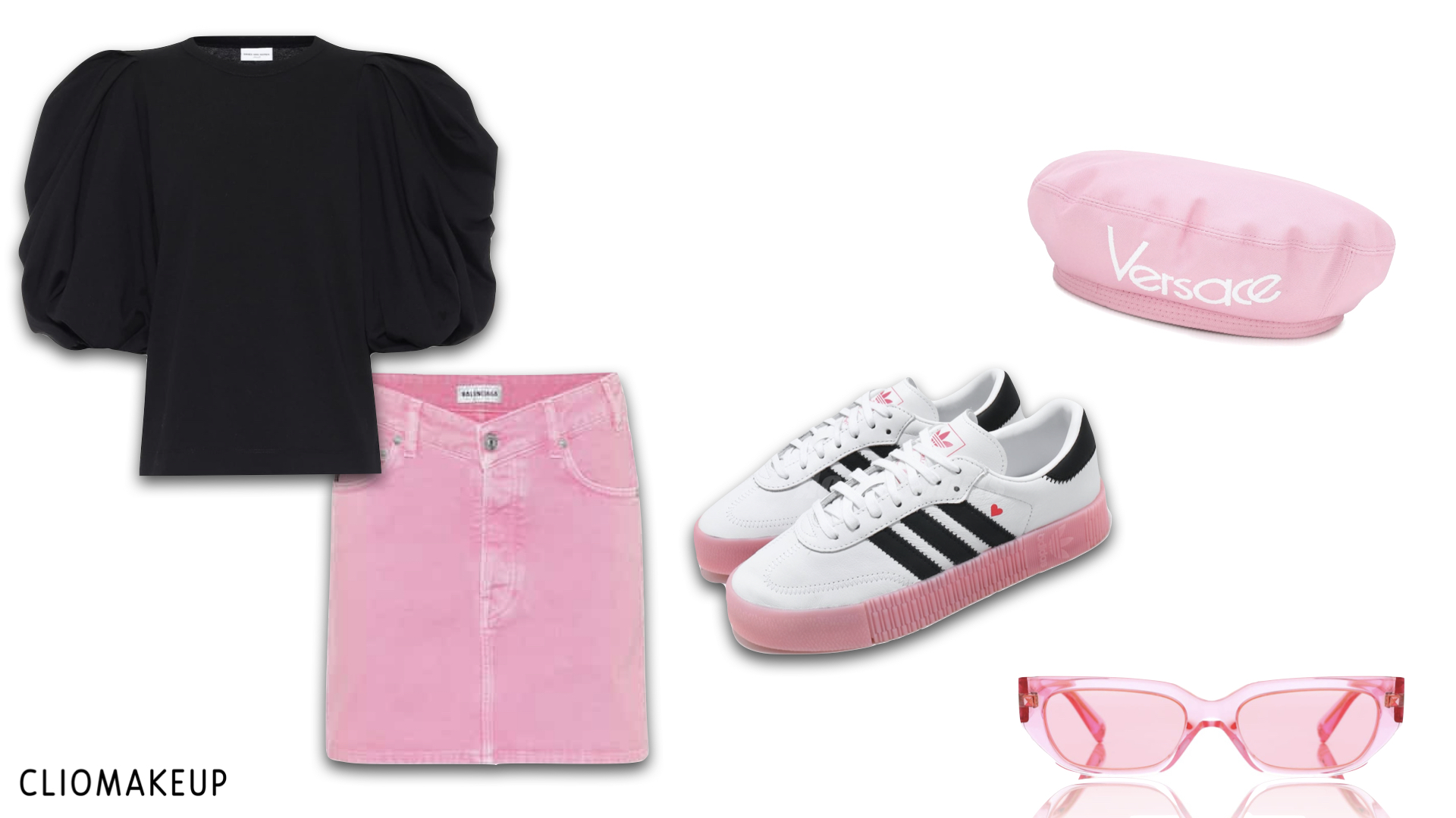 Cliomakeup-look-gonna-e-snakers-2-collage-scarpe-adidas