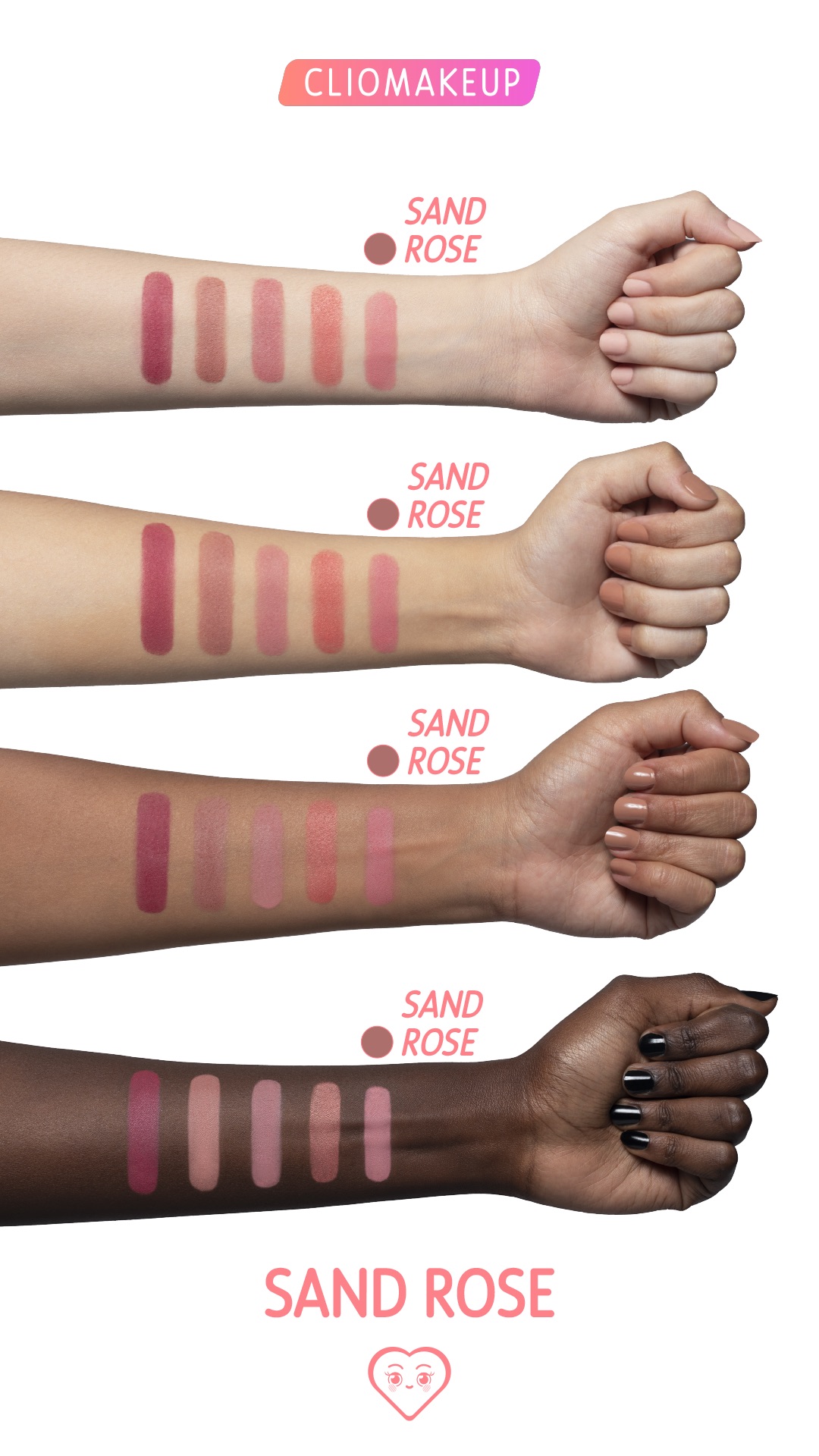 Cliomakeup-blush-in-polvere-cutelove-sand-rose-4-swatches.