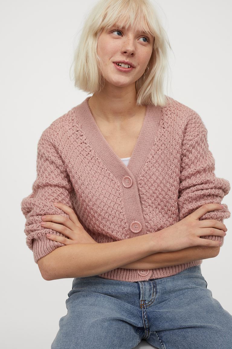 Cliomakeup-cardigan-primaverili-hm-Cardigan-a-punto-riso-rosa-pastello