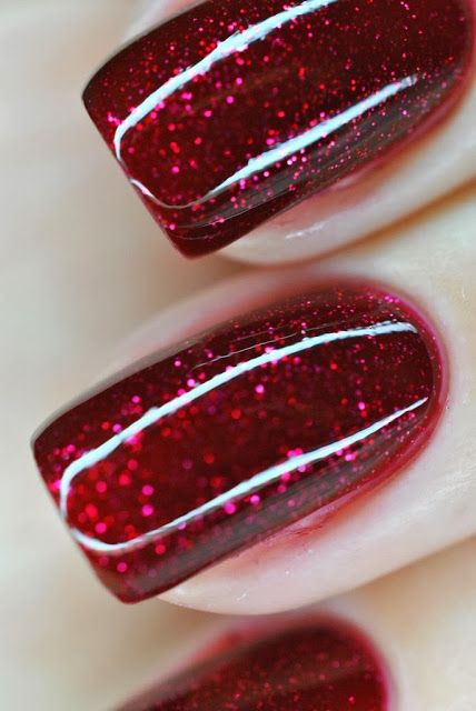 Cliomakeup-unghie-ruby-red-glitter