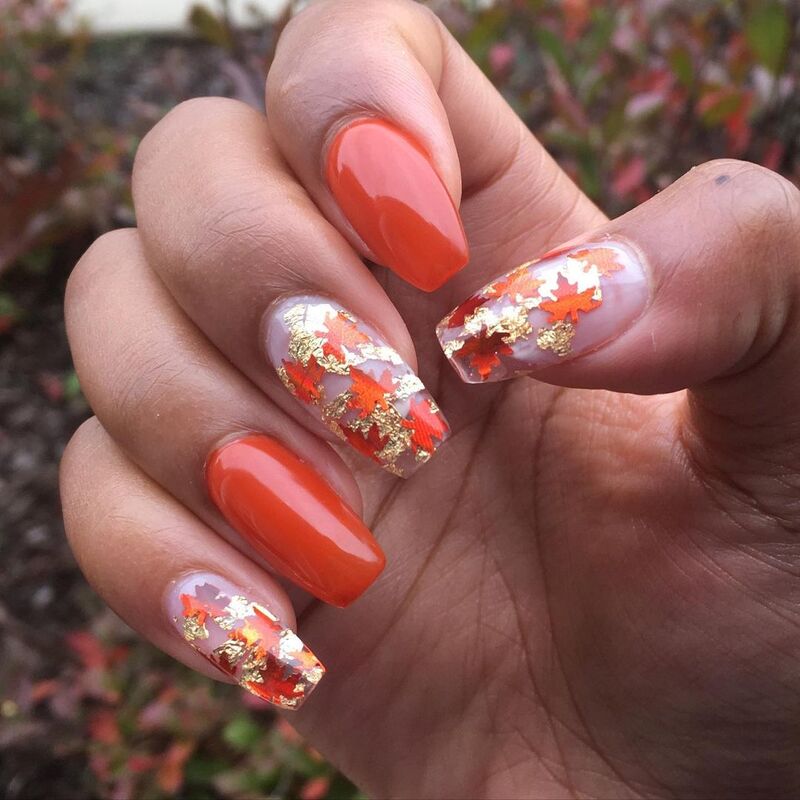 cliomakeup-pumpkin-nails-foliage