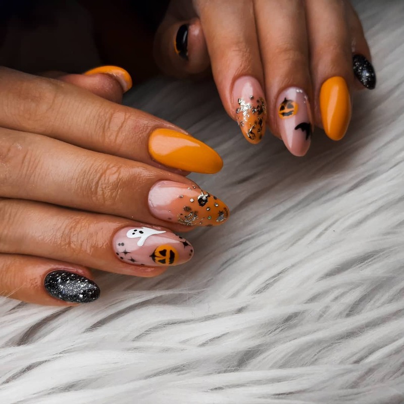 cliomakeup-pumpkin-nails-halloween