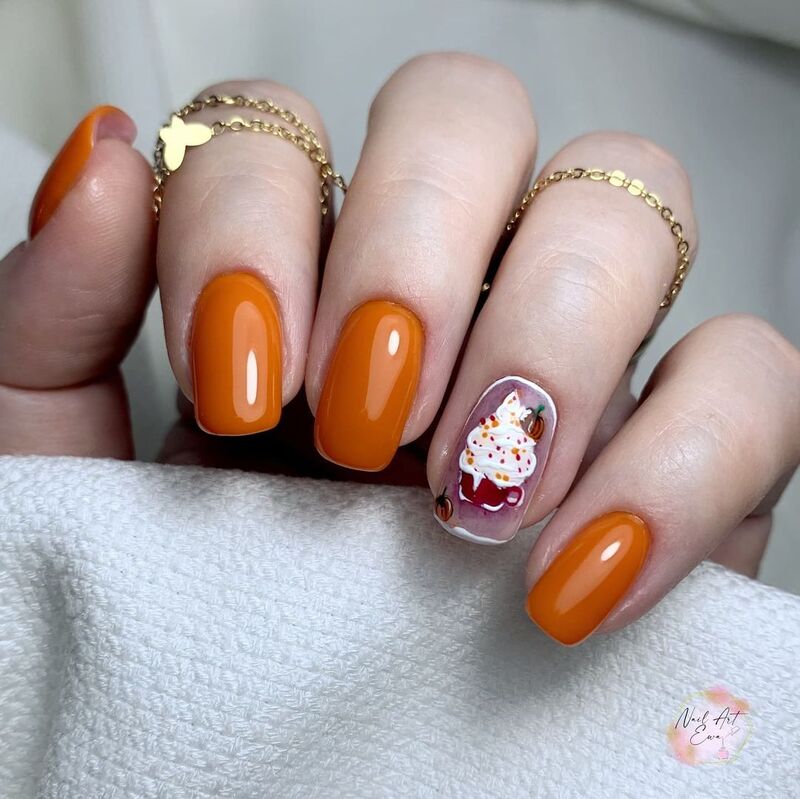 cliomakeup-pumpkin-nails-nail-art-semplici