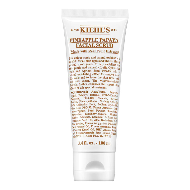 cliomakeup-gommage-viso-estate-2022-kiehls-ananas-papaya-scrub