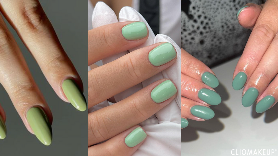 Cliomakeup-Matcha-Nails-2024-la-tendenza-colore-mono