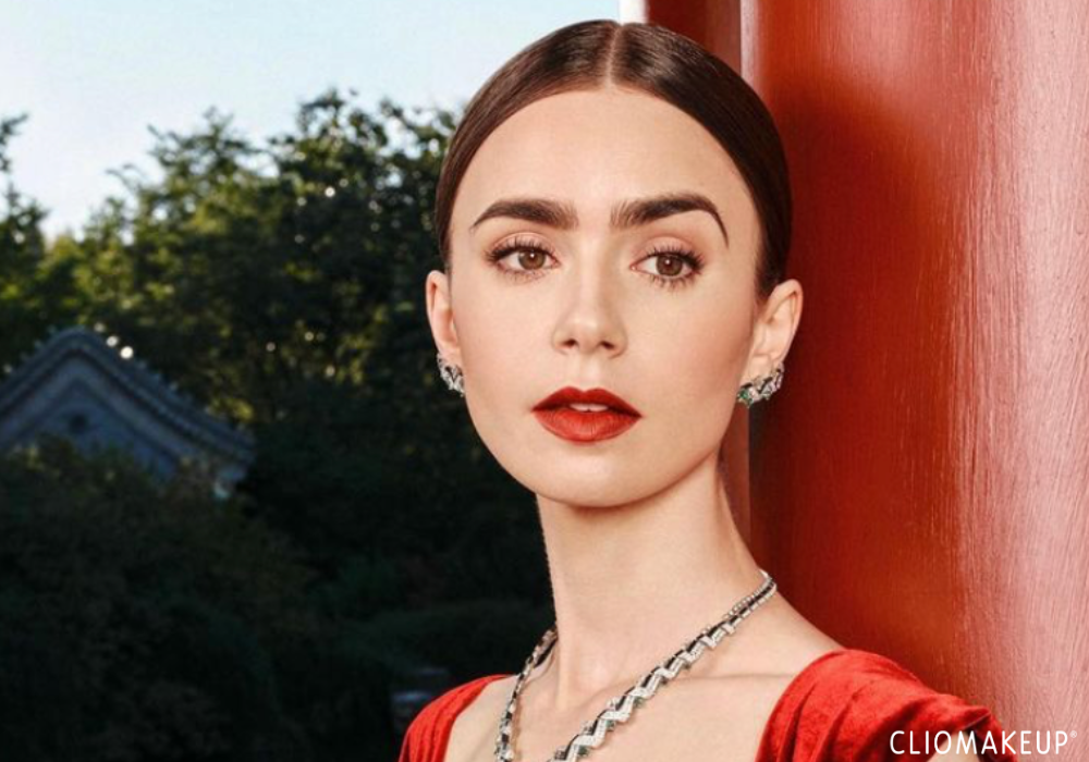 Cliomakeup-Beauty-look-Lily-Collins-sopracciglia