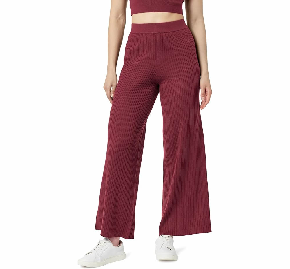 pantaloni-in-maglia-rosso