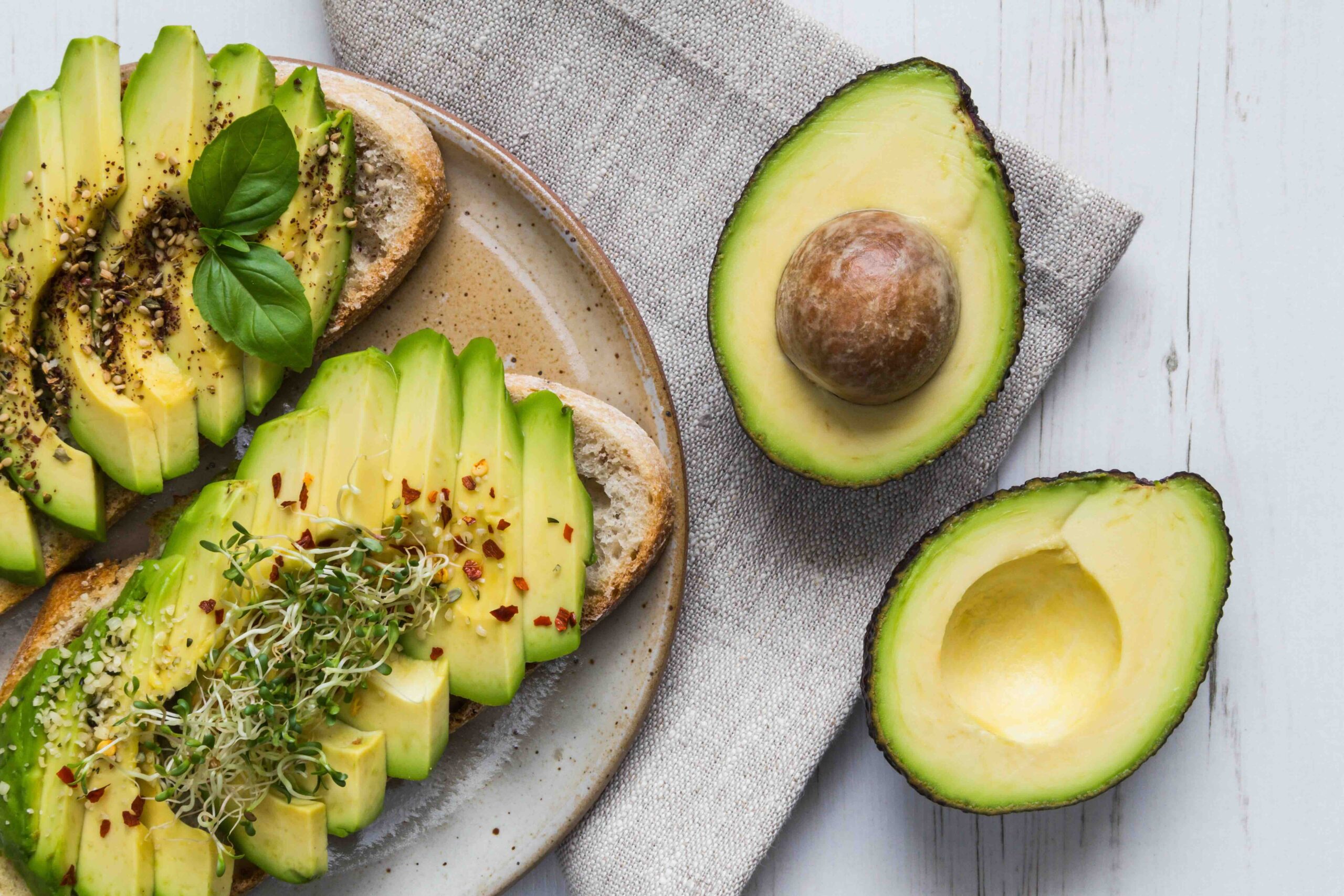 Avocado on toast with cress