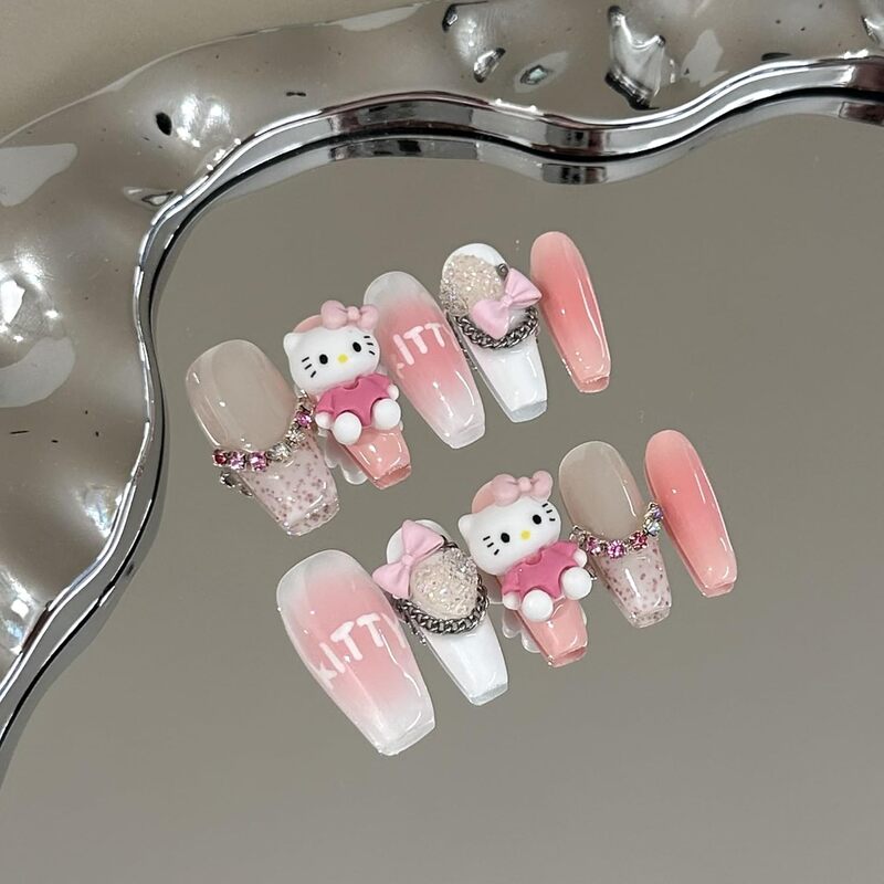 unghie-ispirate-al-giappone-press-on-nails-hello-kitty